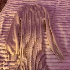 Abercrombie & Fitch Cream Ribbed Turtleneck Sweater